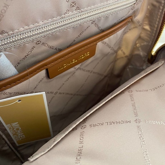 NWT Michael Kors Jaycee Medium Zip Pocket Backpack Brown main image 4